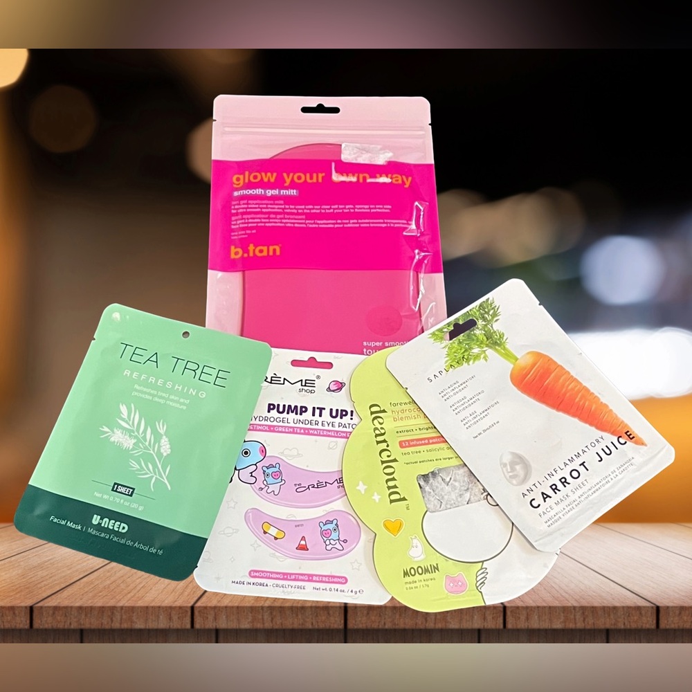 NEW! 5pc Assorted Tanning Mitt & Skincare Set